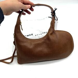 Aimee Kestenberg Womens Purse Heart On My Sleeve Handheld Heart Bag Chestnut